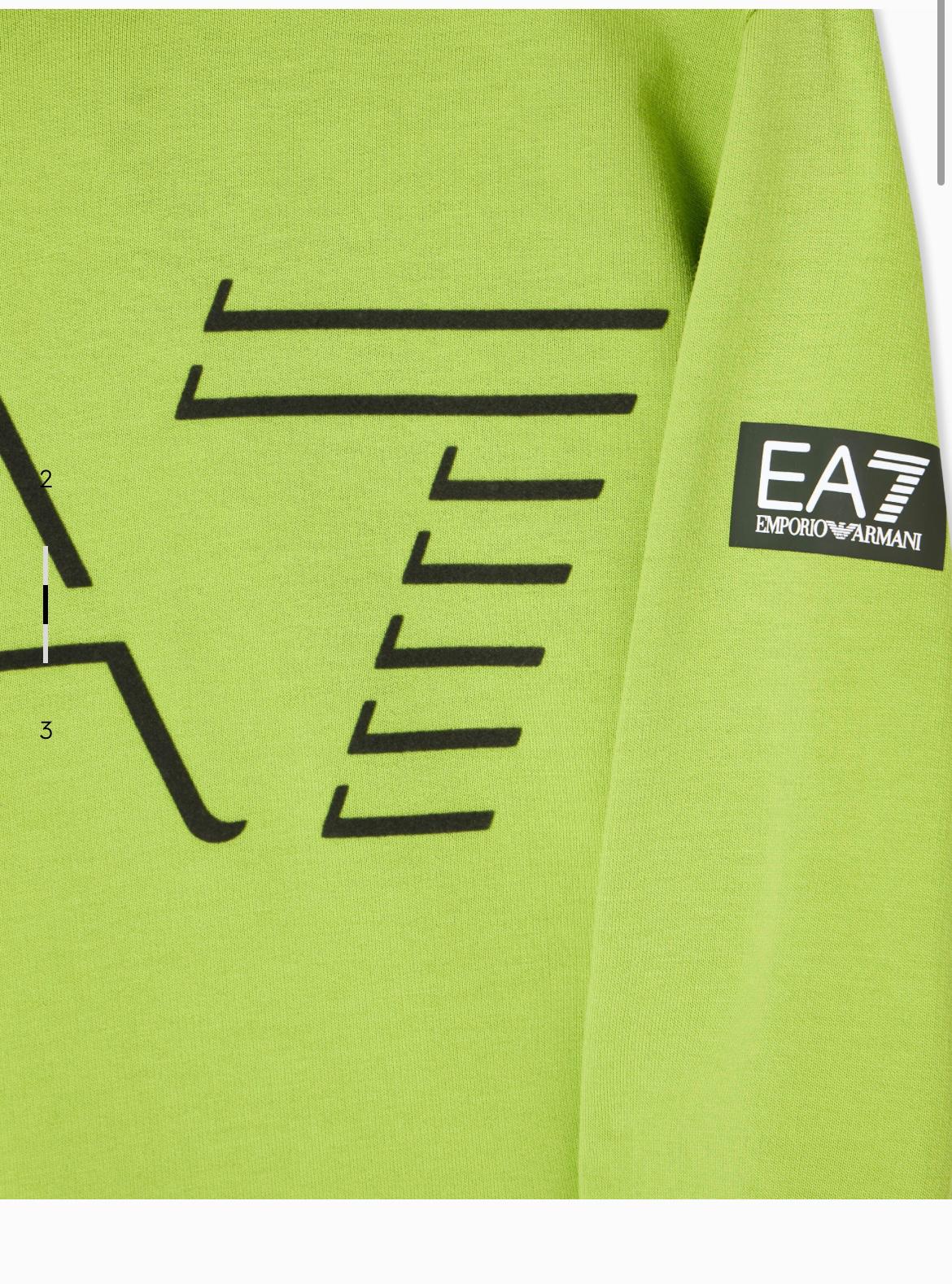 FELPA CON CAPPUCCIO EA7-EMPORIOARMANI 7B000198 LIME