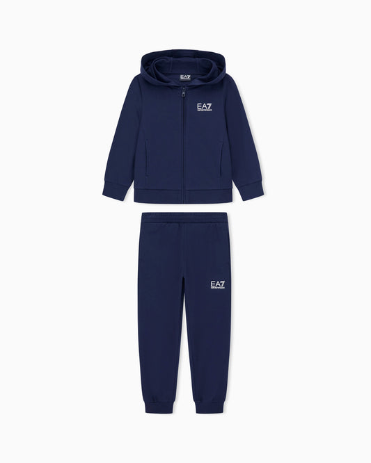 TUTA EA7-EMPORIOARMANI IN COTONE GARZATO BLU 7B000031